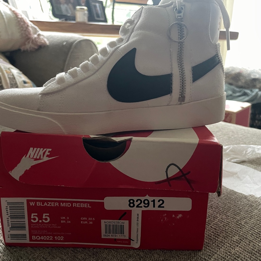Women’s white Nikes
